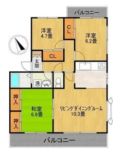 東京都中野区鷺宮1【マンション】の間取り