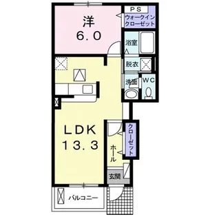 ルガルボニート II【1階】の間取り