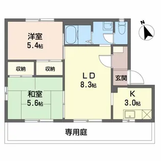 フレグランス城南【1階】の間取り