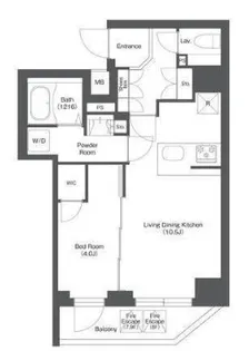 オーキッドレジデンス上野稲荷町【7階】の間取り