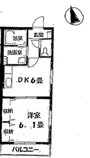 御成町ハイツ【2階】の間取り