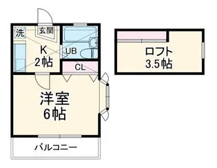 寺尾台コーポ21【2階】の間取り