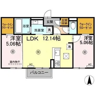 D-room桜 I棟【1階】の間取り