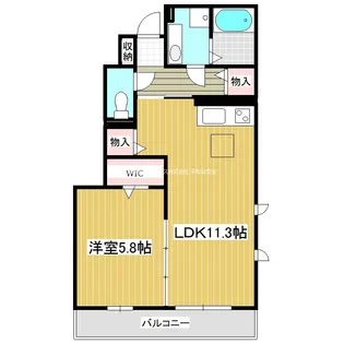 1LDKの間取り画像