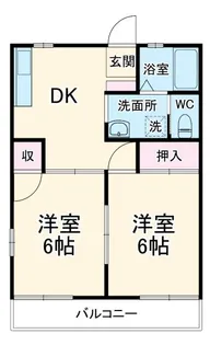 2DKの間取り画像