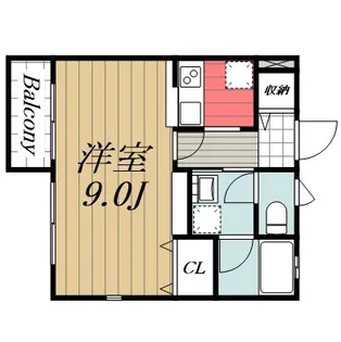 千葉県千葉市花見川区検見川町1【アパート】の間取り