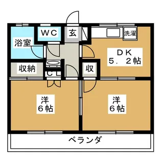 金広第1コーポ【1階】の間取り