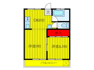 モリヤマンション【6階】の間取り
