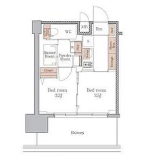 ジオエント梅田北リバーフロント【5階】の間取り