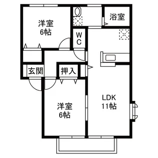 フォレスト瀬名【1階】の間取り