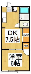 サンライズアパートメントA【1階】の間取り