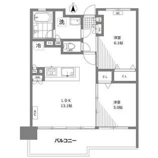 ガーデンスクエア欅【2階】の間取り