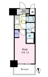 エスリード難波AGREA【8階】の間取り