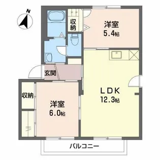 ディアスいすよ D棟【2階】の間取り