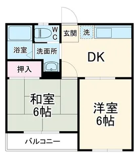 向新ハイツ【1階】の間取り