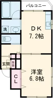 テラス風見鶏【1階】の間取り
