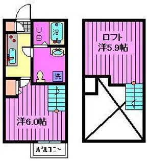 埼玉県さいたま市緑区大字大間木【アパート】の間取り
