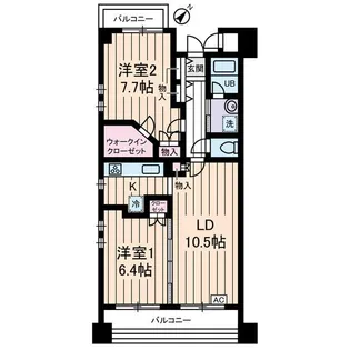 東京都大田区千鳥1【マンション】の間取り