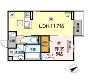 ティアレ【1階】の間取り