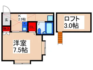 ローズアパートR45【1階】の間取り