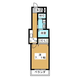 シャテニエ鶴舞【2階】の間取り