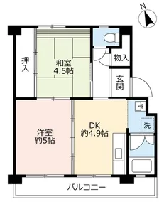 UR多聞台【5階】の間取り