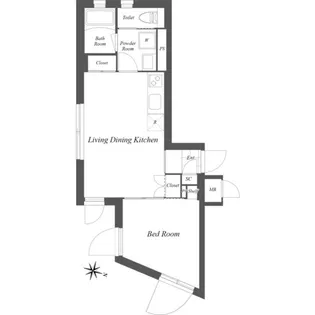 ASTILE西新宿【3階】の間取り