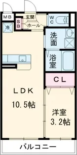 リジェール ヌーヴォー【2階】の間取り