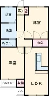 ポートタウン大津 B【2階】の間取り