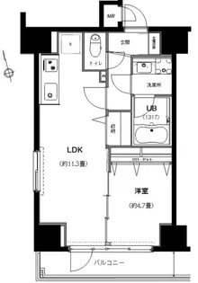 ラ・ヴェーヌ【6階】の間取り