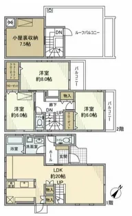 埼玉県上尾市五番町【一戸建】の間取り