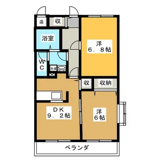 シンセアーマンション富士宮II【2階】の間取り