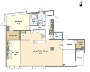 カーザエルミタッジオ【9階】の間取り