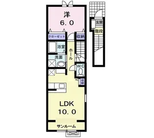 グランデュース【2階】の間取り