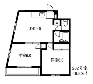 ヴィラぷらせーる【2階】の間取り