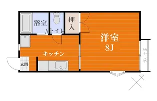 ヒルトップハイツ【1階】の間取り
