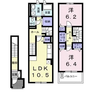 サニーコートヴィラ A【2階】の間取り