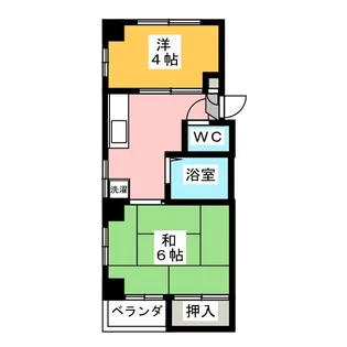 パレス内田2番館【4階】の間取り