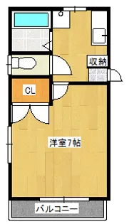 メゾンド・はなぶさ【1階】の間取り