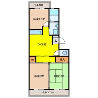 フローラルハイツ【1階】の間取り