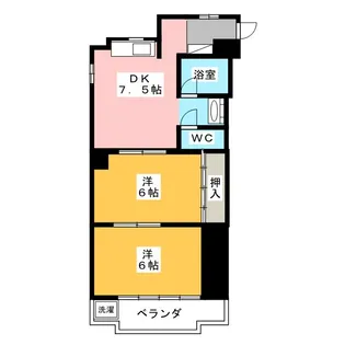 三城ハイツ【4階】の間取り