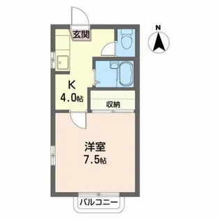 ハイツ・スカイラ-ク【2階】の間取り