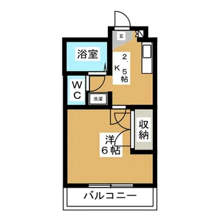 コーポ柿の木【1階】の間取り