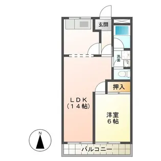 レジデンス道伯 B棟【2階】の間取り