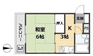 コーポラス円山【3階】の間取り