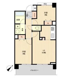 グラディート町田【11階】の間取り