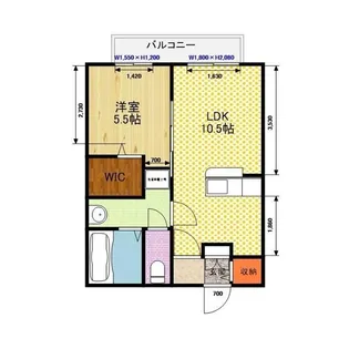 プリオール・マ・メゾン【2階】の間取り