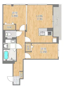 ララ・シャルム【1階】の間取り