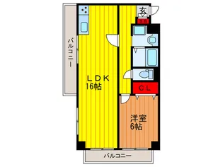 アンシャンテ高宮・高槻A棟・B棟【3階】の間取り