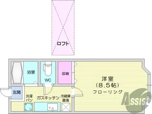 ホワイトキャッスル34番館【2階】の間取り